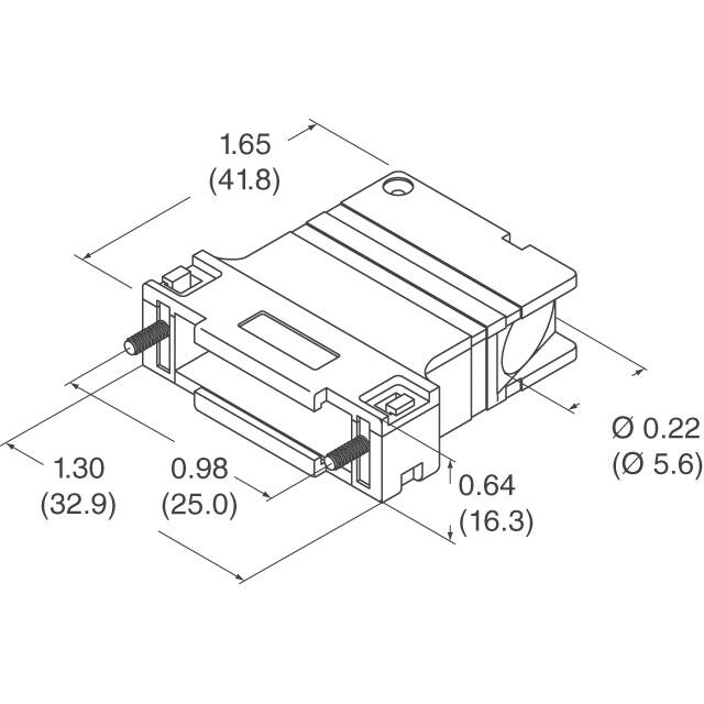 165X13419XE Conec  Capots de connecteurs D-Sub en forme de D